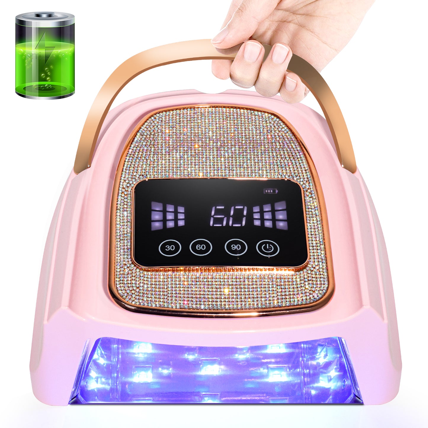 Rechargeable Cordless LED Nail Lamp - Portable UV Gel Nail Dryer
