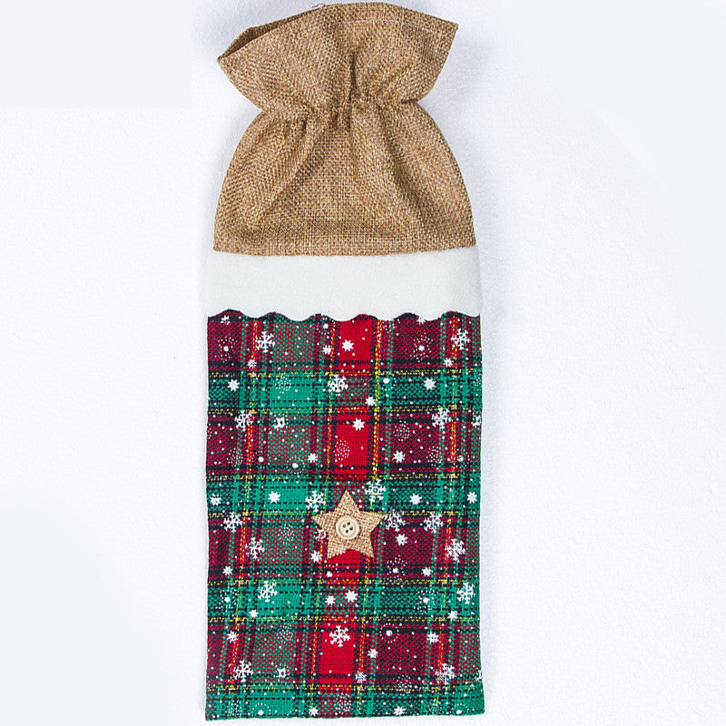 Christmas Wine Bottle Bag - Festive Holiday Decor for Gifts & Table Settings