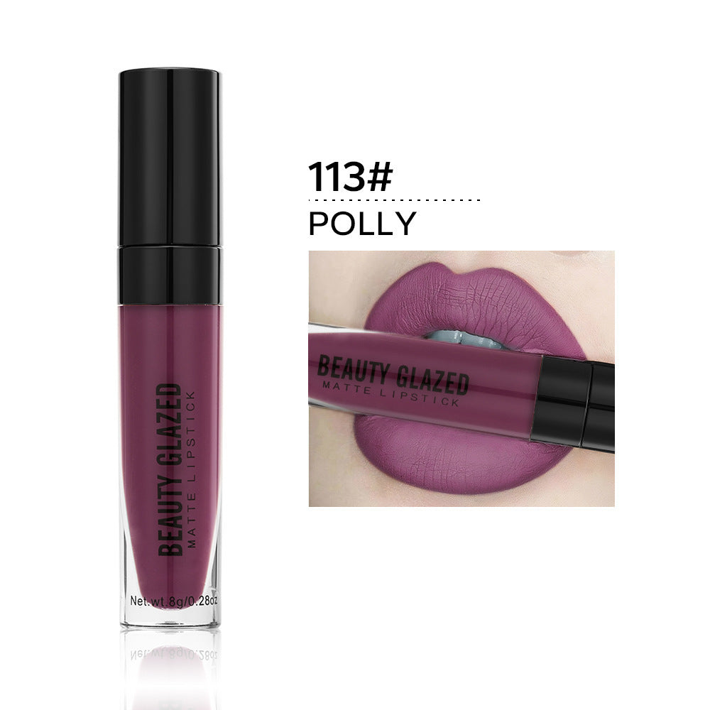 Large Capacity Waterproof Non-Stick Lipstick - 8ml Velvet Matte Lip Gloss for Dry Skin