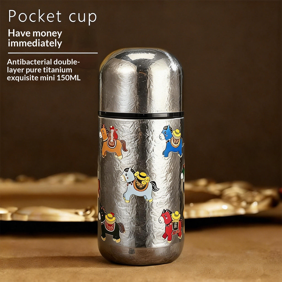 Mini Titanium Insulated Cup for Women 150mL - Vacuum Heat Retention Gift Set