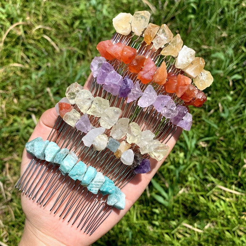 Natural Crystal Hair Comb 20 Teeth