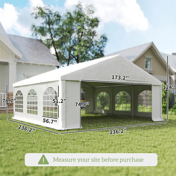 Large Wooden Gazebo with UV-Resistant Roof and Steel Frame