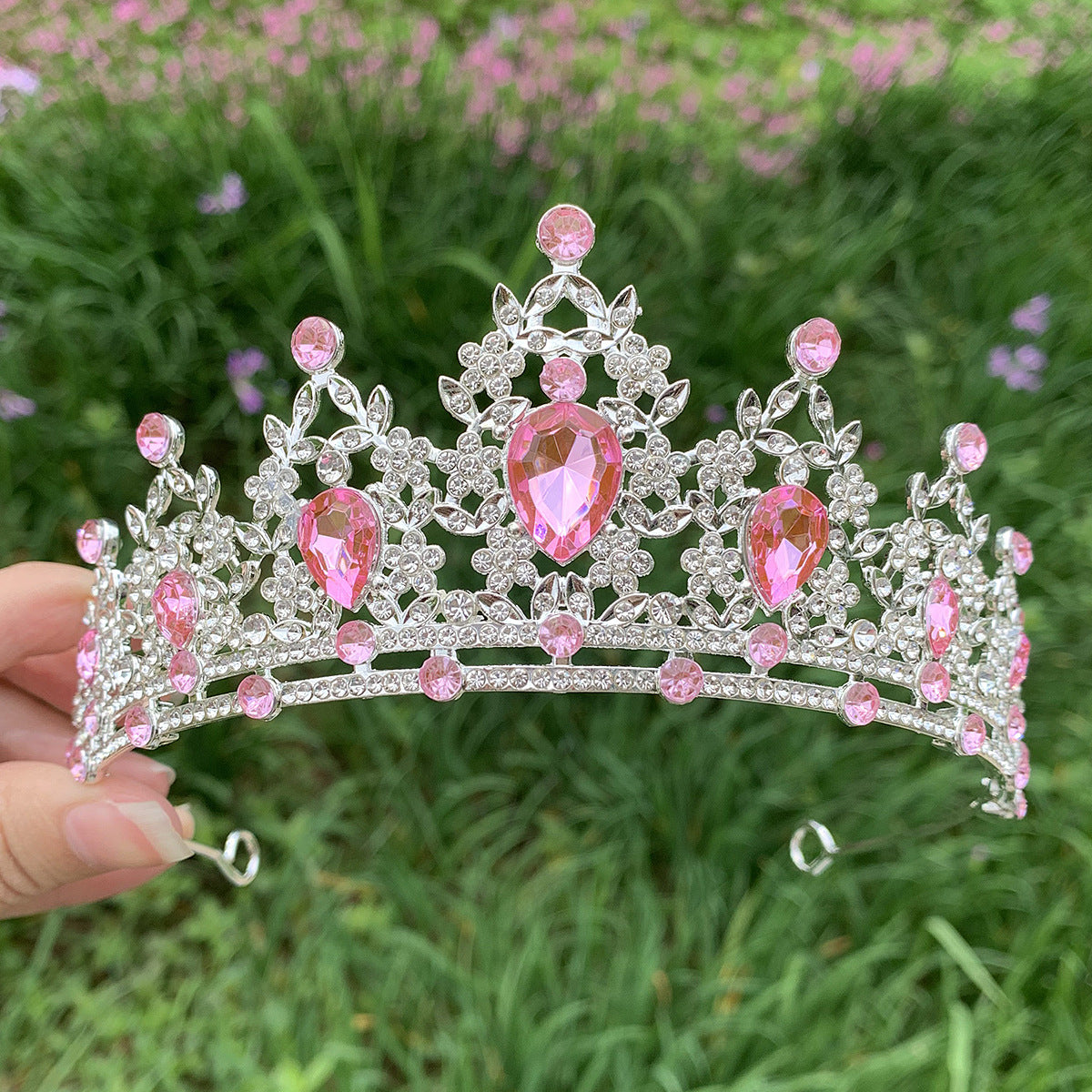 Rhinestone Crown Headband Wedding Hair Accessory