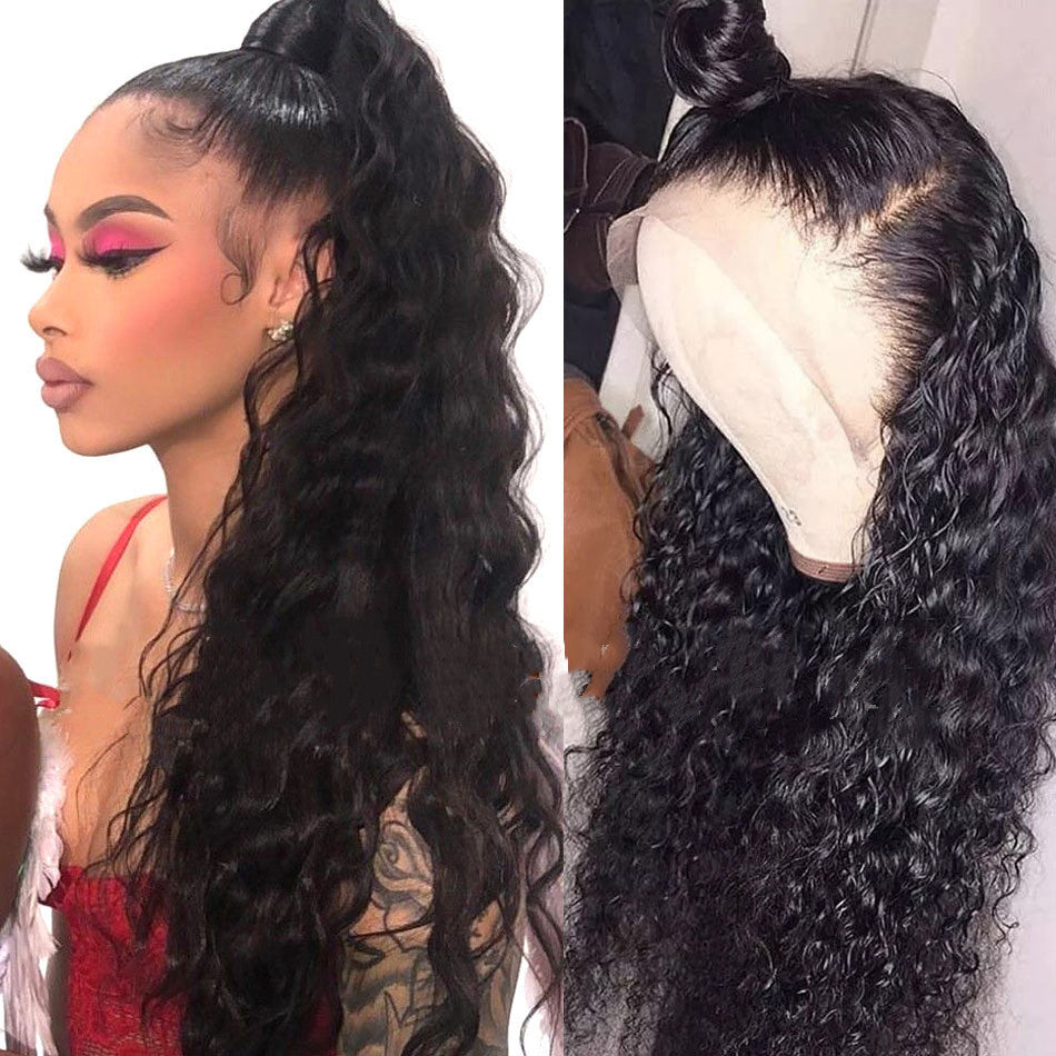 High Temperature Silk Hair Wigs for Ladies - Natural Long Curly Style