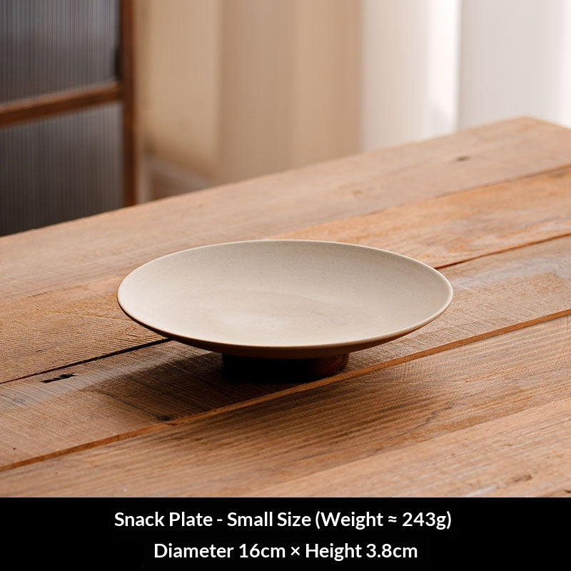 Ancient-Style Ivory White Dried Fruit Tray Made of Ceramic - Multiple Variants