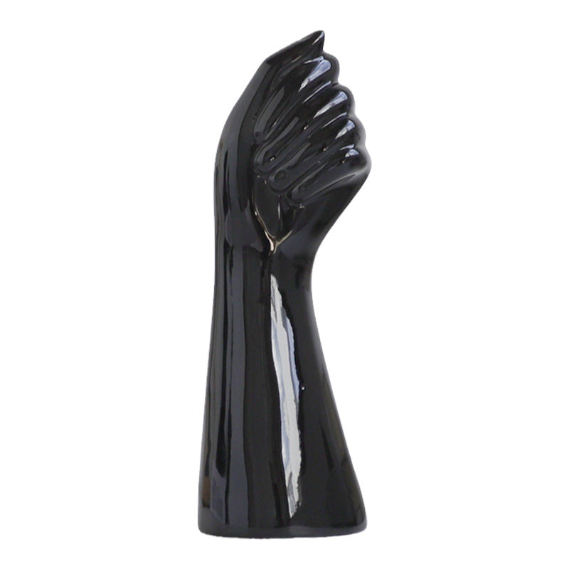 Black Ceramic Vase - European Style Home Decor Ornament