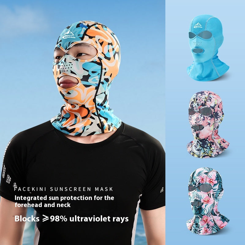 Full Face Swimming Sun Protection Head Cover - Multiple Colors