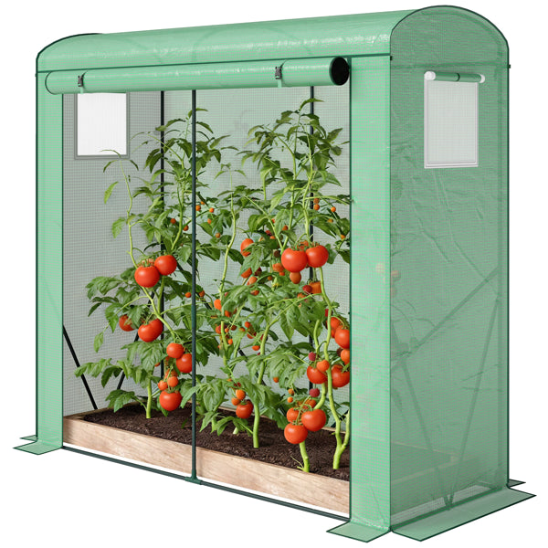 Garden Bed with Mini Greenhouse - Waterproof PE Cover