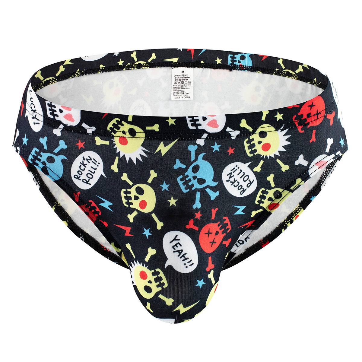 Men's Cartoon Print Briefs - Breathable Mid-Waist Underwear with Hip Lift