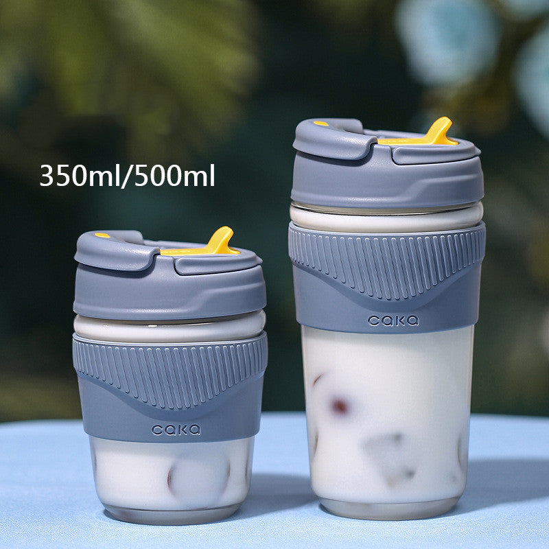 Handheld Ceramic Stainless Steel Insulated Cup - Large Capacity Drinkware