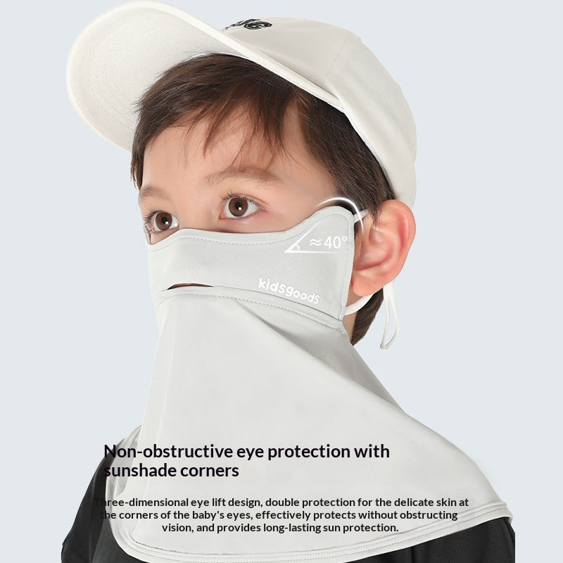 Kids Ice Silk UV Protection Face Mask