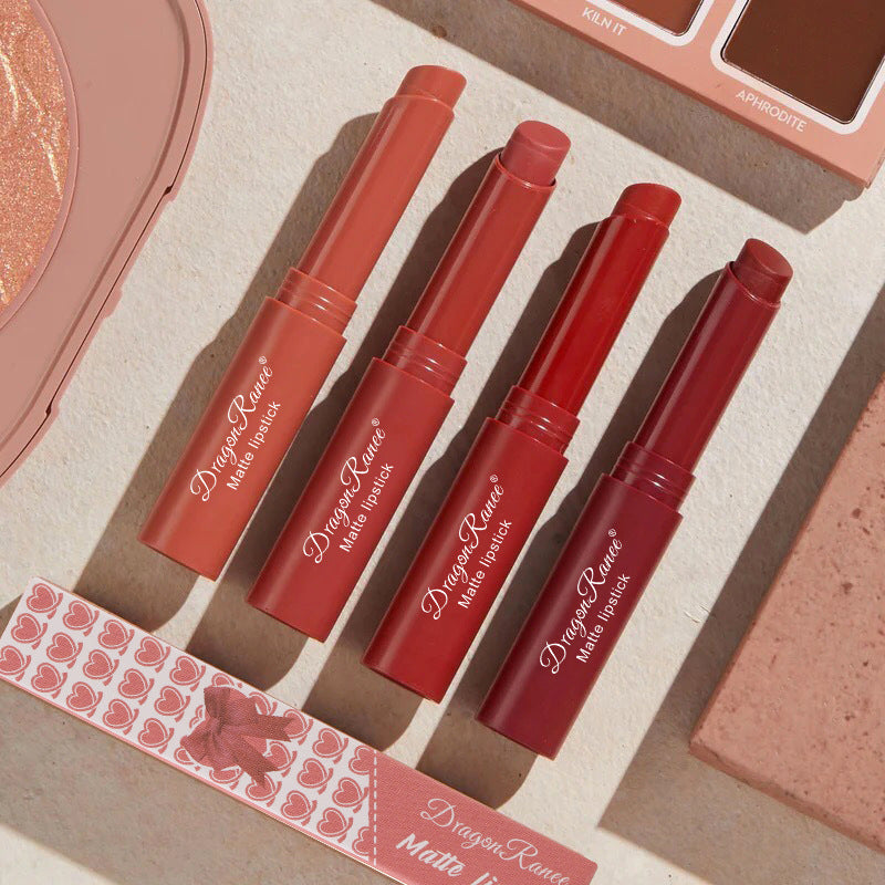 Matte Finish Lipstick Lip Balm Pen - Nude, Brown, Oblique Mouth Shades