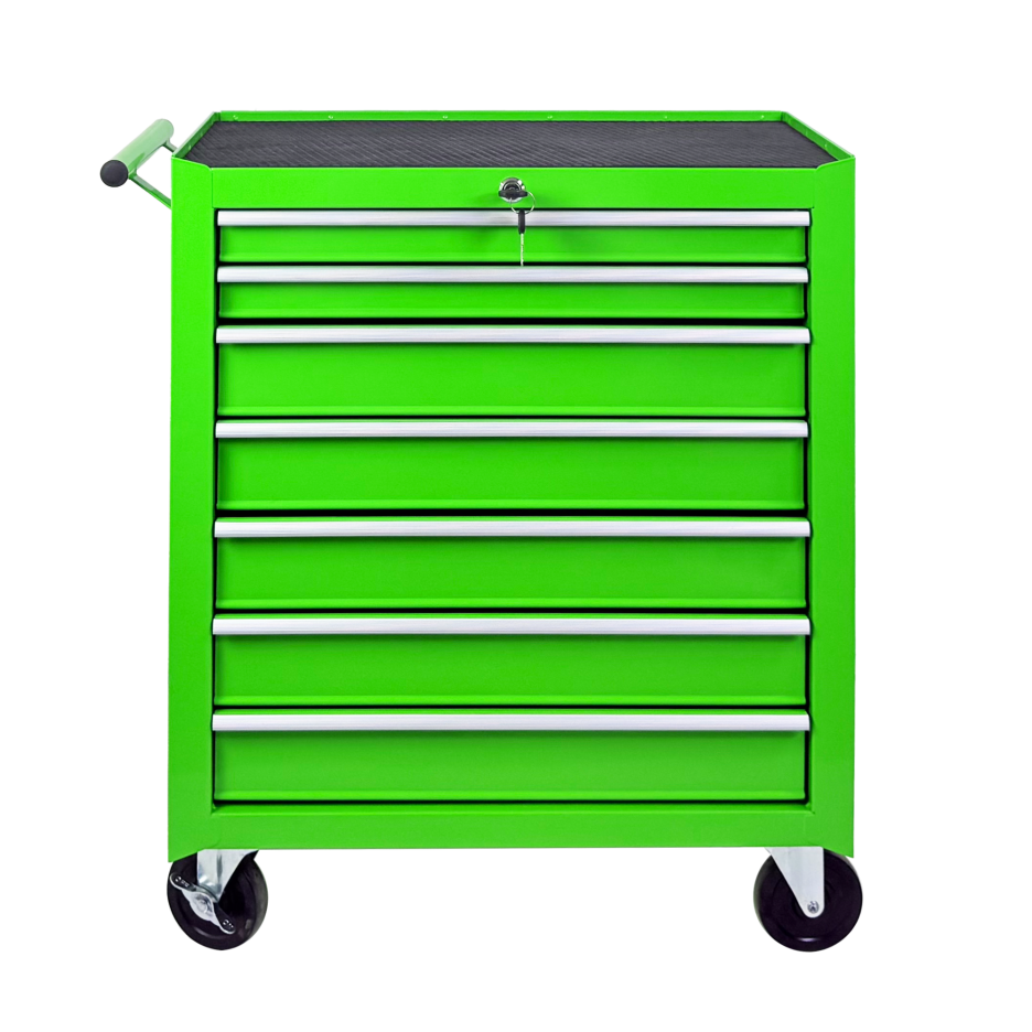 7-Drawer Rolling Tool Chest with Wheels - Green