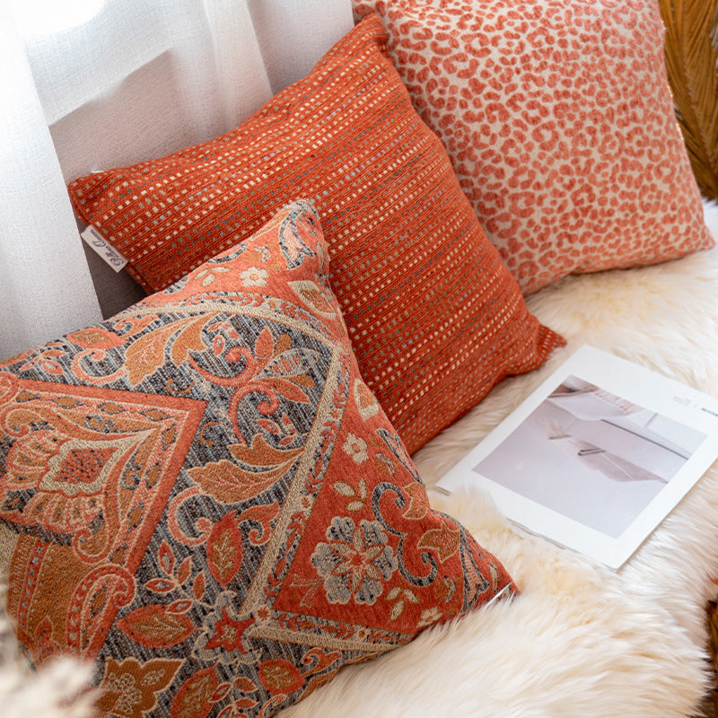 Bohemian Fabric Pillow Cover Set - Yarn-Dyed Jacquard Cushion Cover