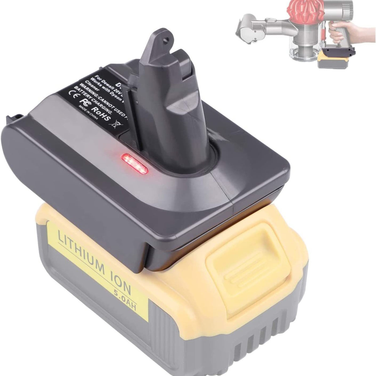 Battery Adapter for Dyson Vacuum Cleaners - Tool Battery Conversion
