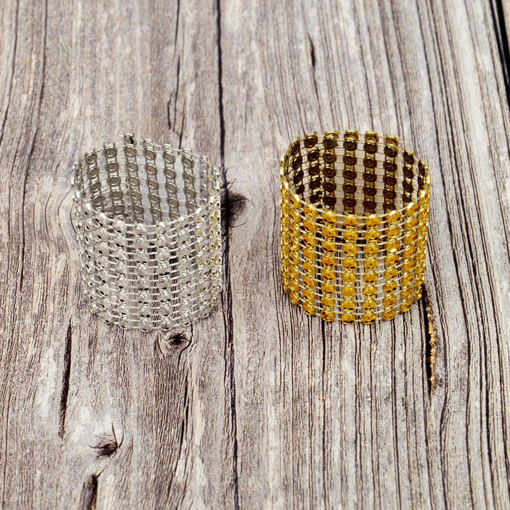 Set of 10 Napkin Rings for Hotel & Home Table Settings - Multiple Colors