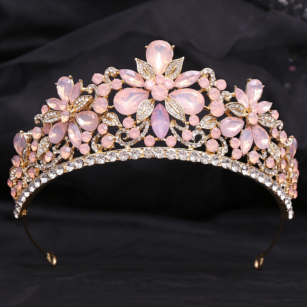 Rhinestone Crown Headband Hair Accessory - Multiple Colors