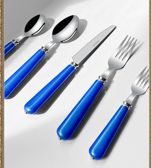 Luxury Nordic Style Household Kitchen Cutlery Set - Portable Knife Fork Spoon