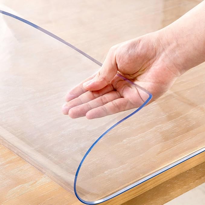 Clear PVC Table Cover - Waterproof Dining Table Protector
