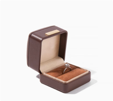 High-Grade PU Leather Jewelry Storage Box with Rounded Corners