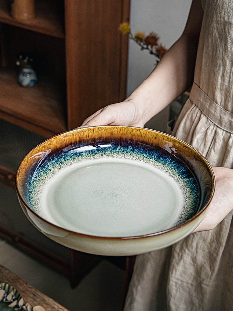 8.5 Inch Porcelain Deep Dinner Plate - Round Kitchen Tableware