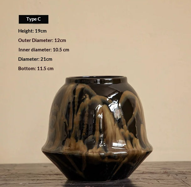 Ceramic Flower Vase for Living Room Decor - Multiple Styles & Sizes