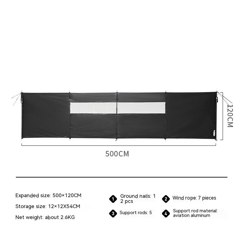 Outdoor Sunshade Tent 500x120cm Portable Shade for Camping & Garden