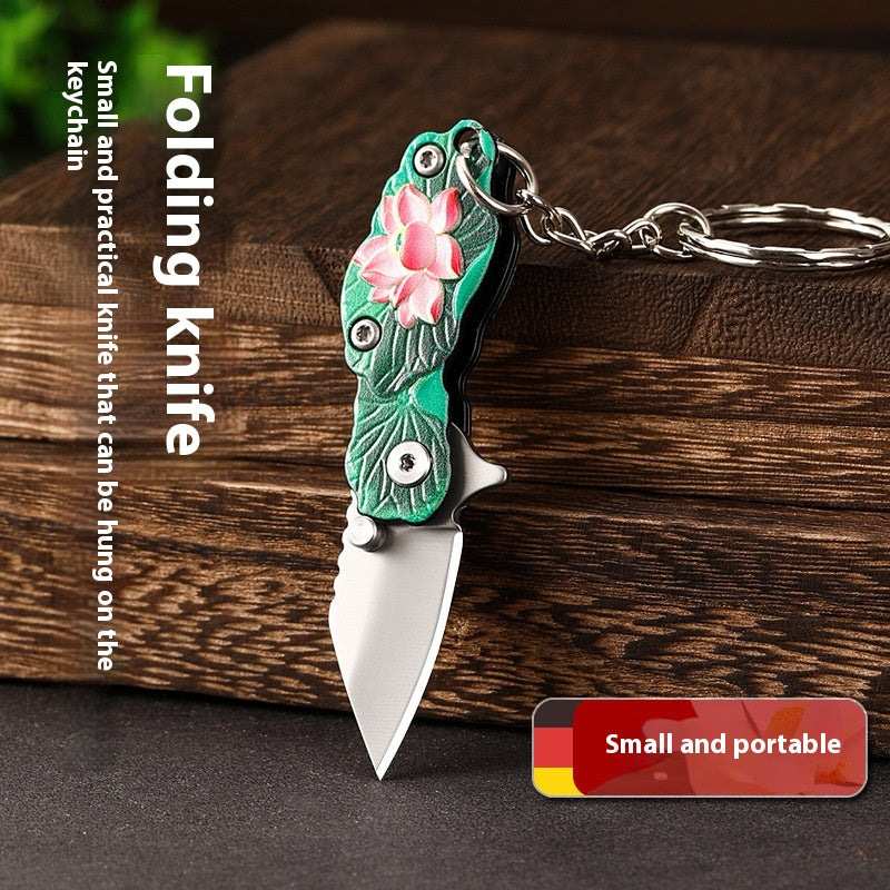 Folding Stainless Steel Kitchen Knife - High Hardness, Modern Design