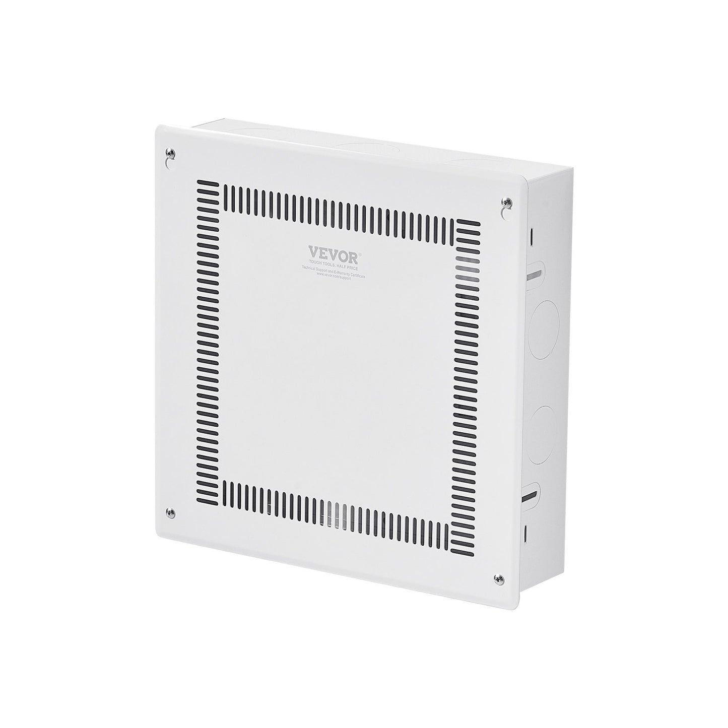14-Inch Recessed Wall-Mount Media Enclosure with Cover - White