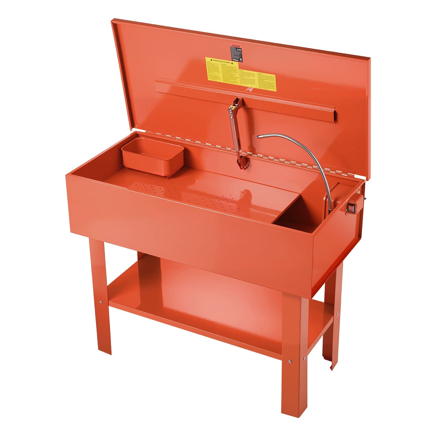 40-Gallon Parts Washer with 17-Gallon Solvent Capacity, Electric Pump for Automotive Cleaning