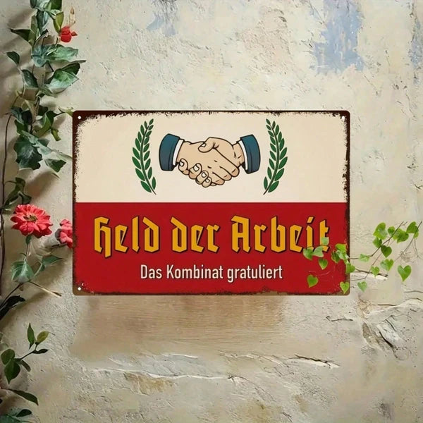 Metal Tin Wall Decor Sign - 20 cm x 20 cm
