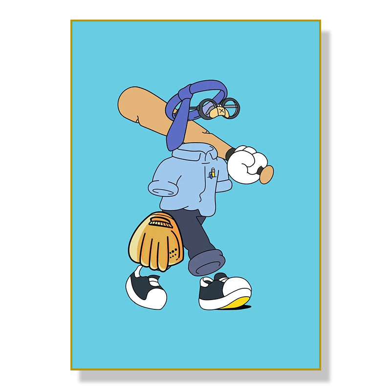 Sports Cartoon Characters Wall Art Poster Canvas Painting for Living Room