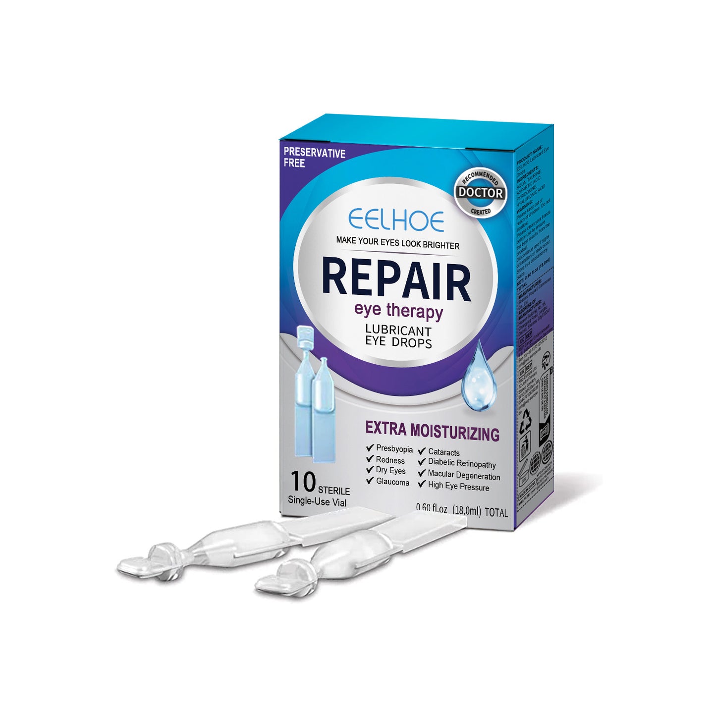 Soothing Eye Drops for Redness, Fatigue, and Dryness Relief - 1 Bottle