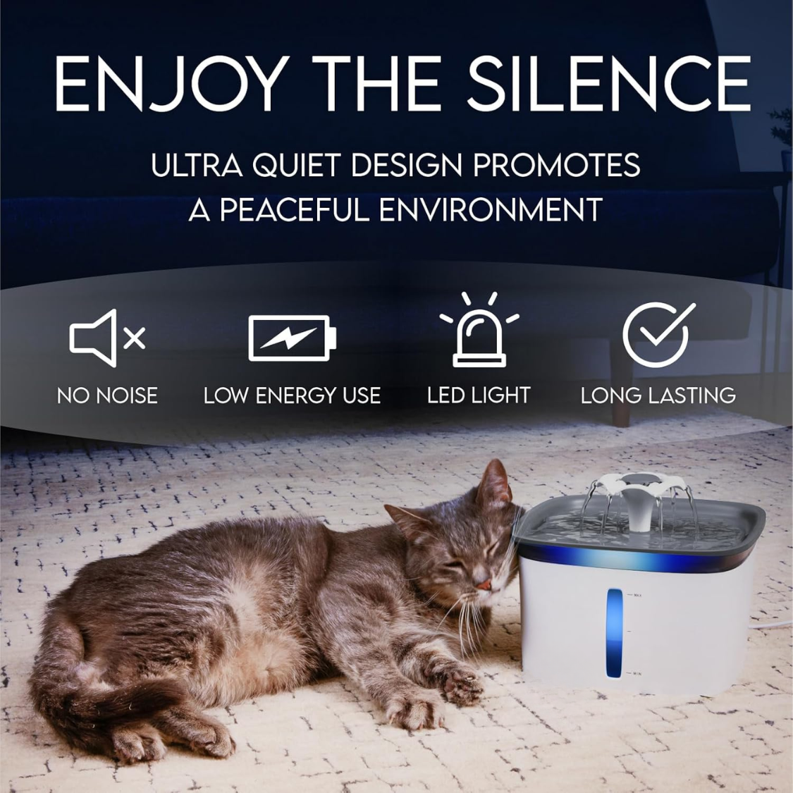 95oz Automatic Pet Water Fountain for Cats and Dogs - BPA-Free with Filters
