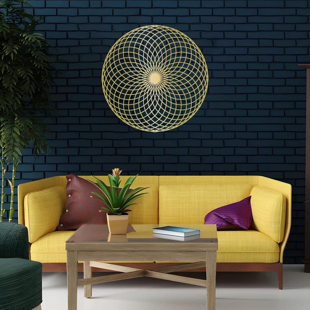 Sacred Geometry Wall Art - Spiritual Metal Yantra & Mandala Sculpture