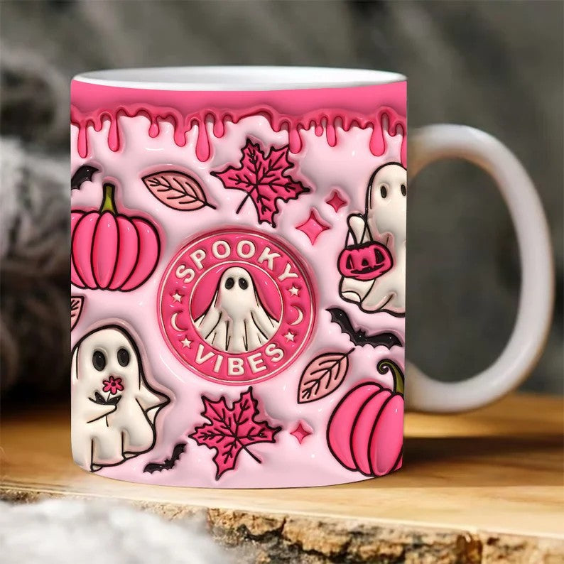 Halloween Pumpkin Ceramic Coffee Mug - 350ml Colorful Home Drinkware