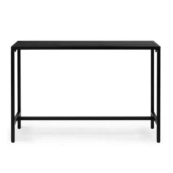 55" Outdoor Bar Table with Adjustable Feet - Black