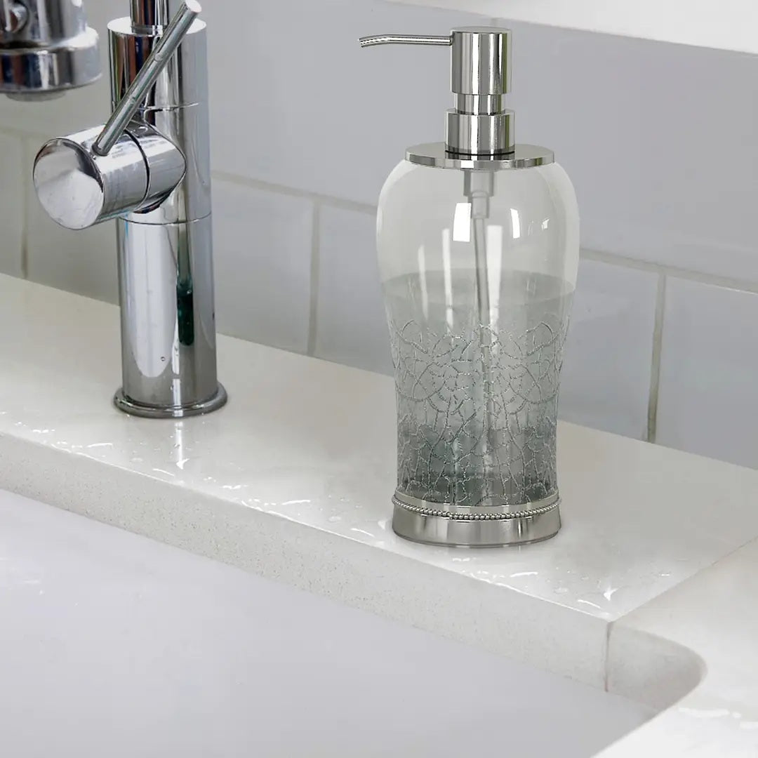 Glass Liquid Soap Dispenser Pump Bottle Bathroom Vanity & Kitchen