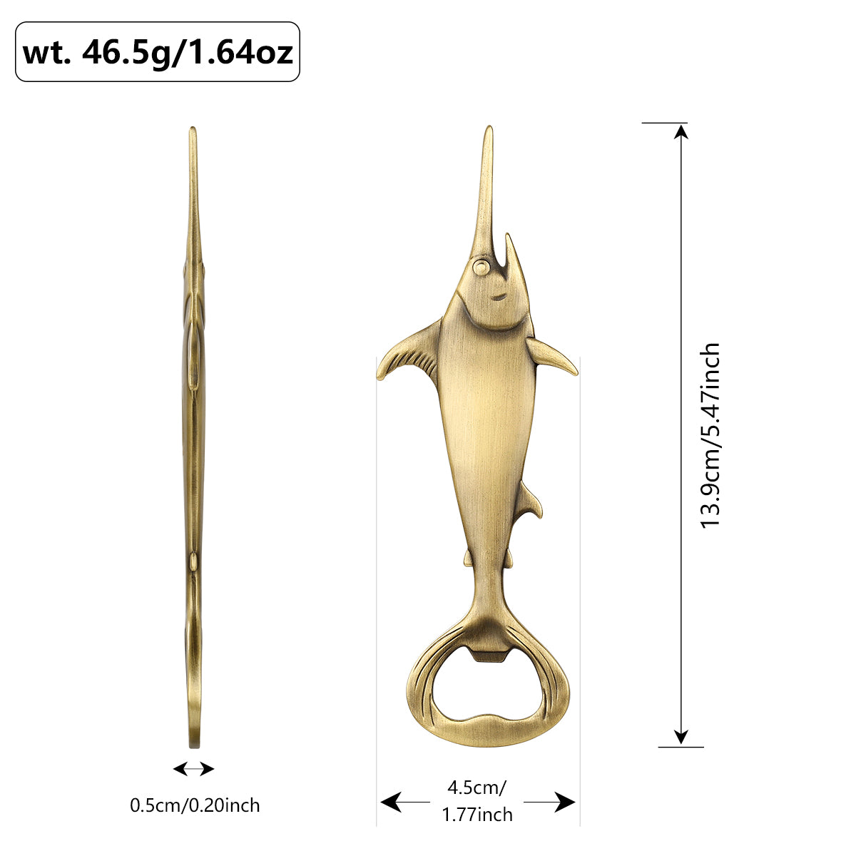 Swordfish Handle Metal Beer Bottle Opener - Retro Kitchen Tool