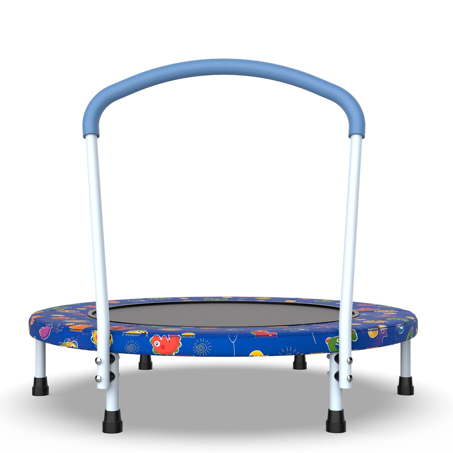 36-Inch Mini Trampoline for Kids 1-6 with Handle - Blue Multi
