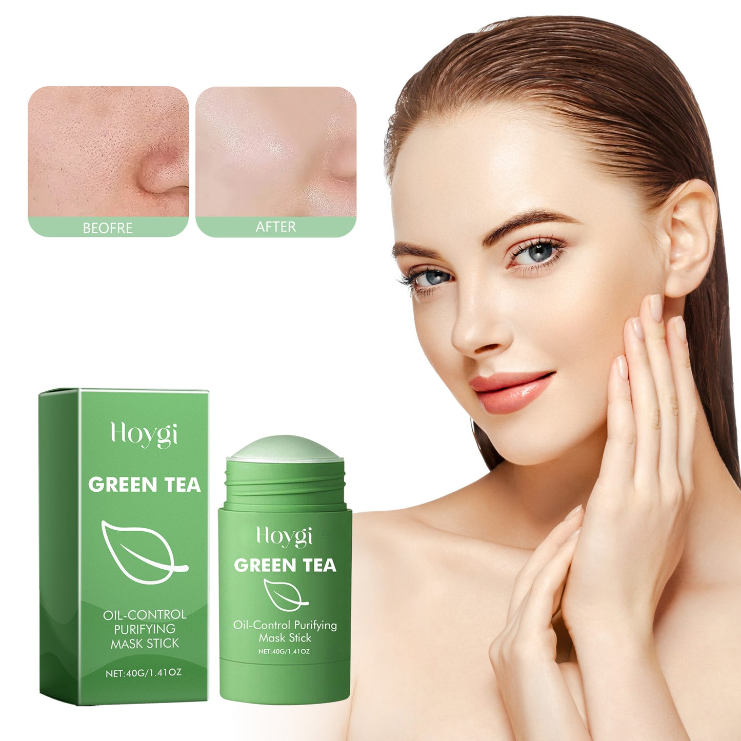 Green Tea Deep Cleansing Mask Stick - Moisturizing Pore Face Mask
