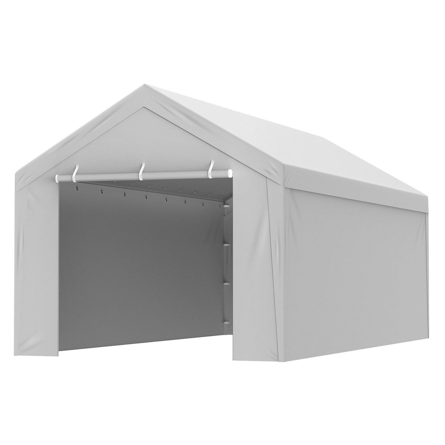 10x20 ft Waterproof UV-Resistant Canopy Cover with Side Walls for Garage Replacement