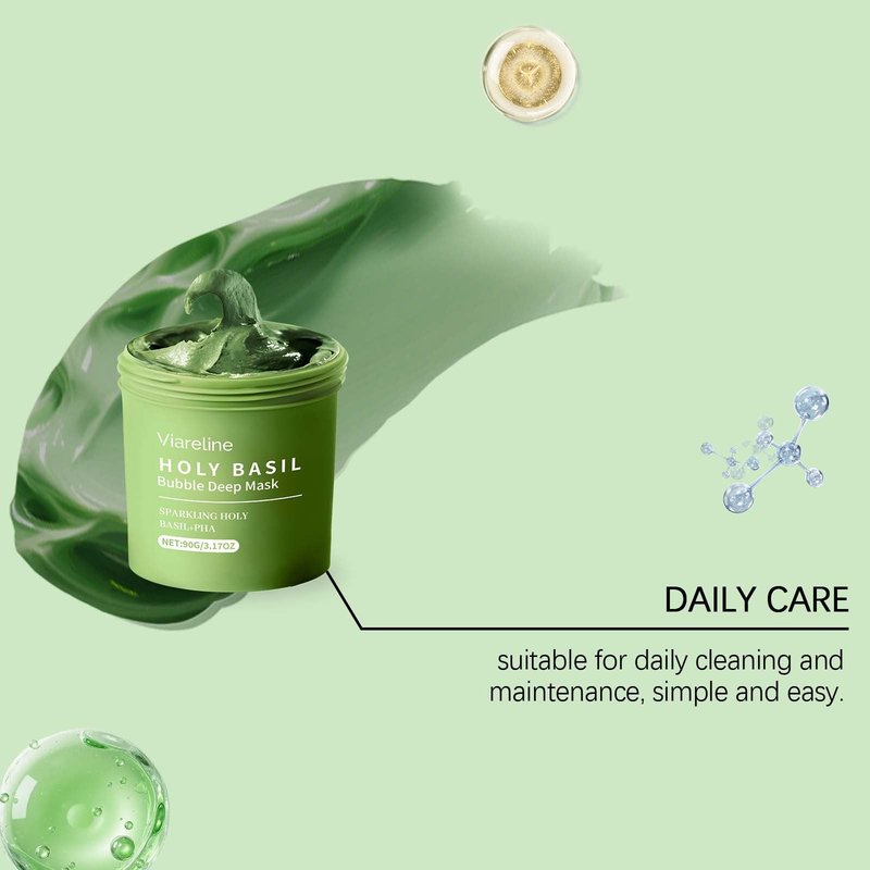 Deep Cleansing Basil Bubble Mask Set for Face Spa Care