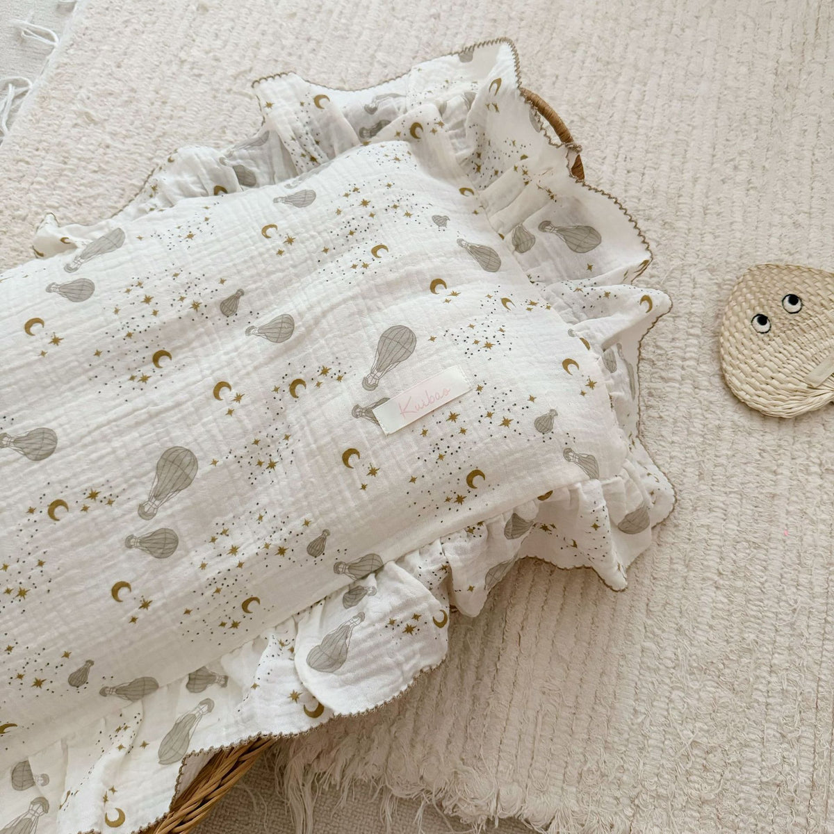 Korean Floral Cotton Gauze Pillowcase - Soft Home Bedding