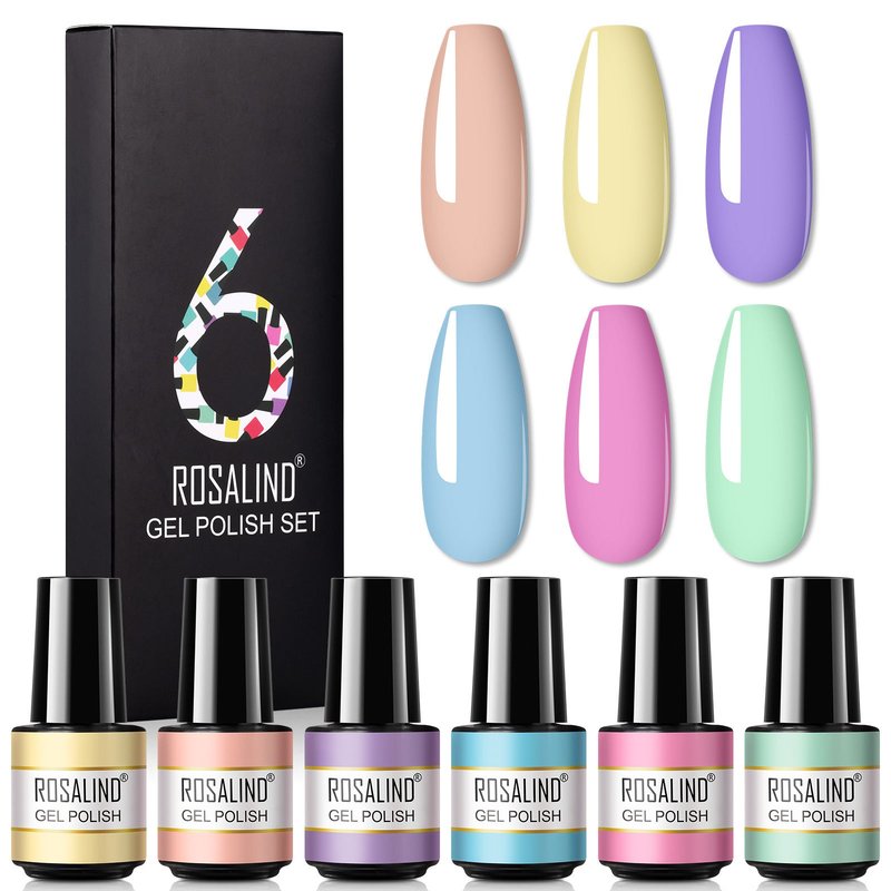 Glitter Nail Polish Set - 6 Piece Gel Kit