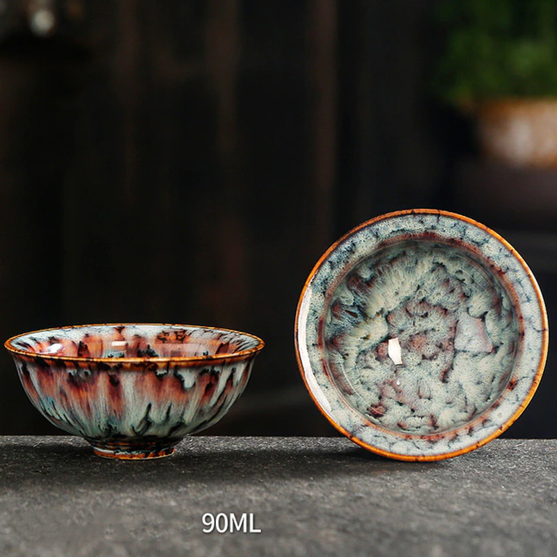 Ceramic Tea Cup Set - Minimalist Kiln Handmade Drinkware