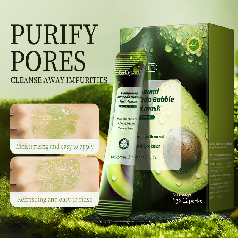Compound Acid Avocado Bubble Mask 4g x 12 - Facial Care
