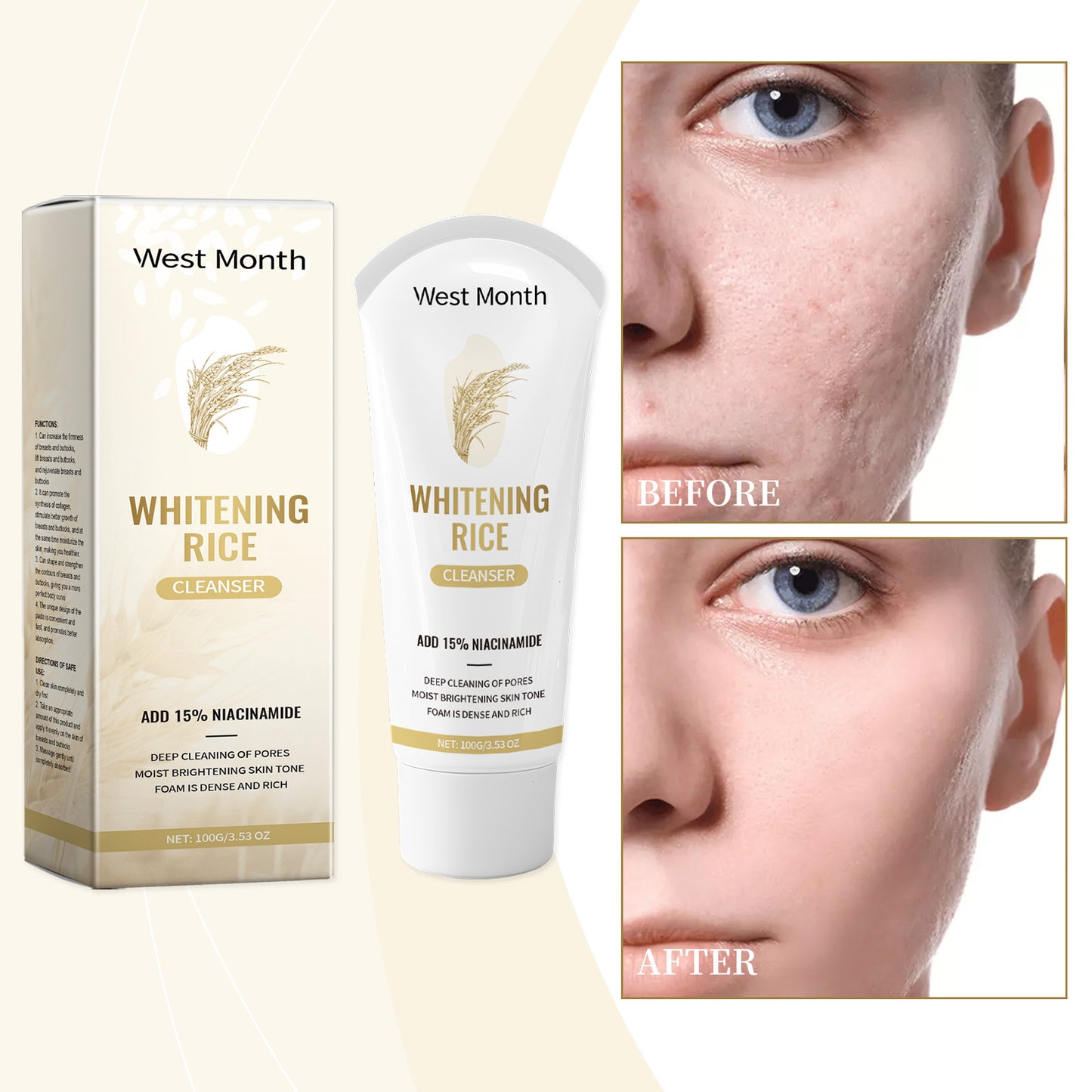 Blackhead Cleansing Facial Foam with Hyaluronic Acid & Lemon Extract