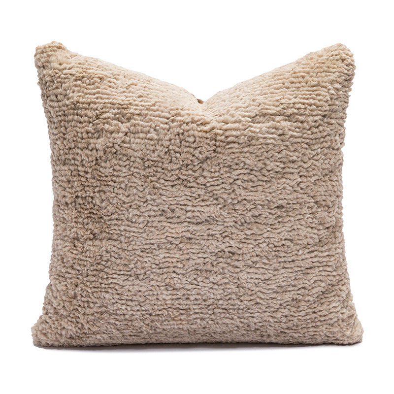 Decorative Tassel Lace Pillow Cover - Modern Houndstooth & Orange Cushion Case