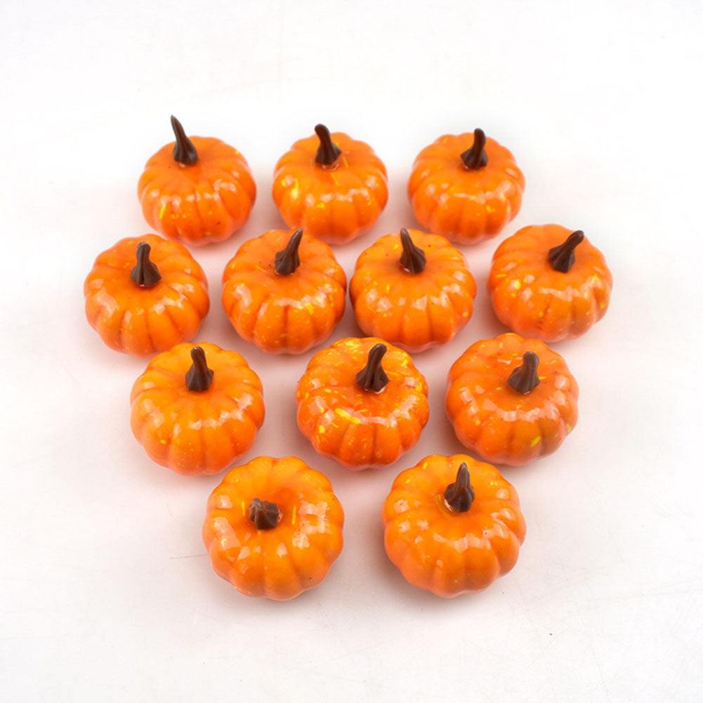 12-Pack Artificial Pumpkins for Thanksgiving Decor - 5.2cm
